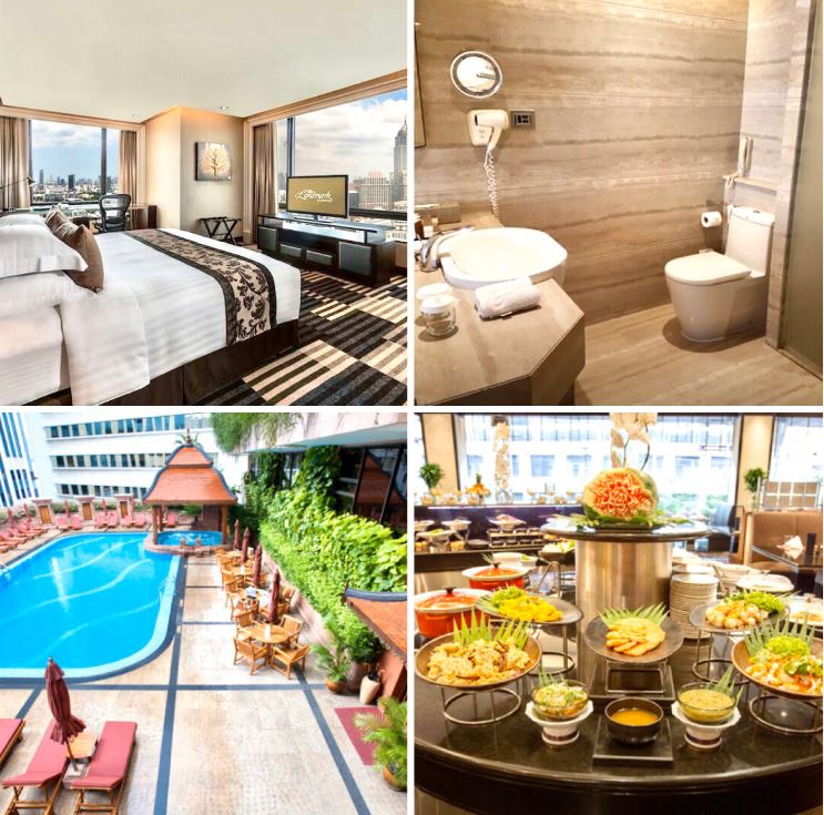 Verschiedene Ansichten des Hotels The Landmark Bangkok