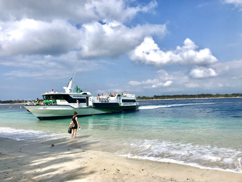 Schnellboot auf Gili Trawangan