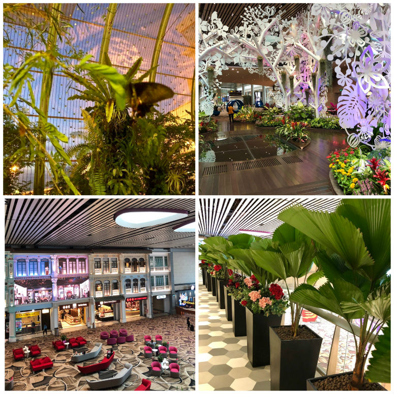 Collage von dem Flughafen in Singapur