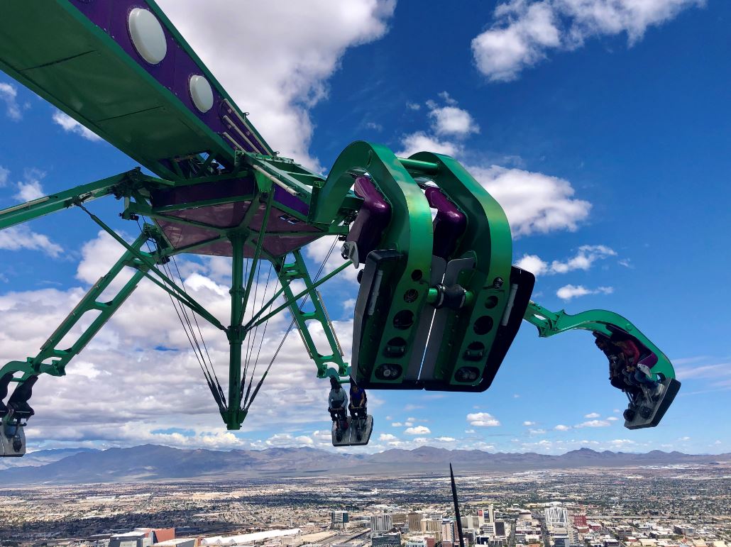 Karussell hoch oben auf dem Stratosphere Tower