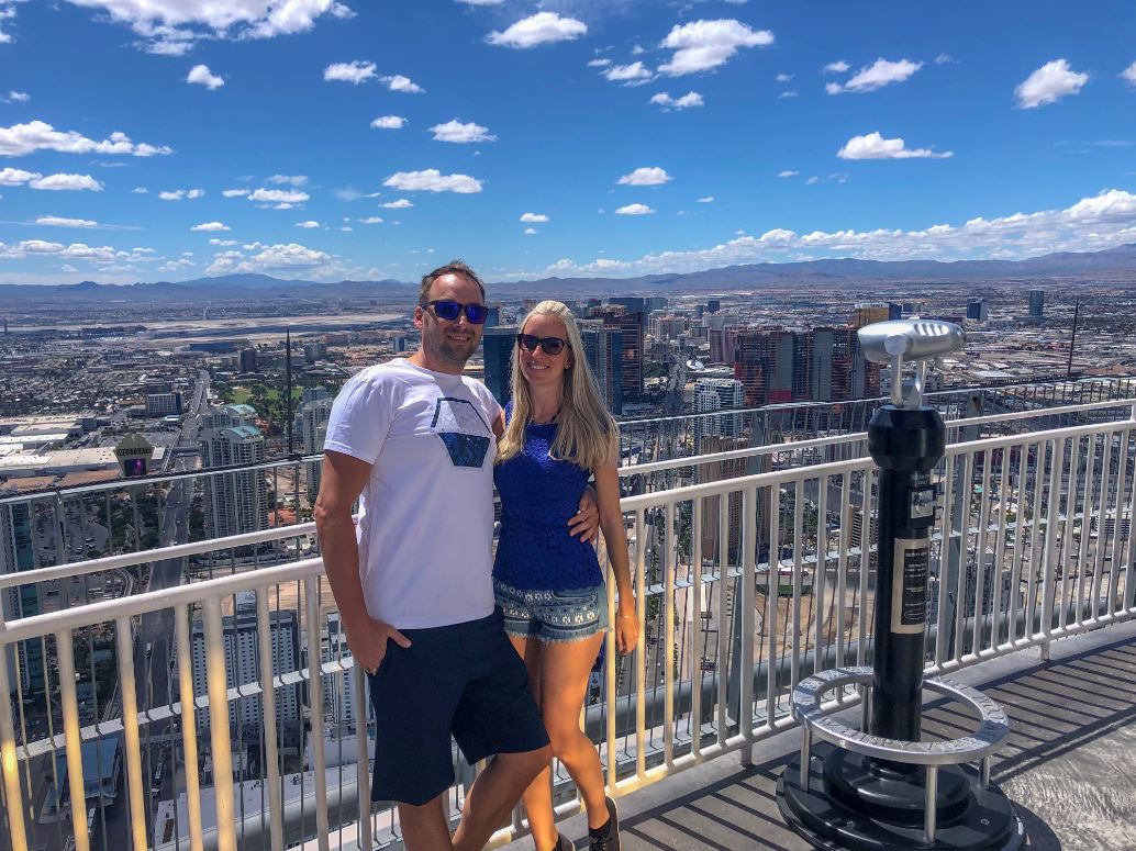 Las Vegas Sehenswürdigkeiten, Pärchen auf Stratosphere Tower