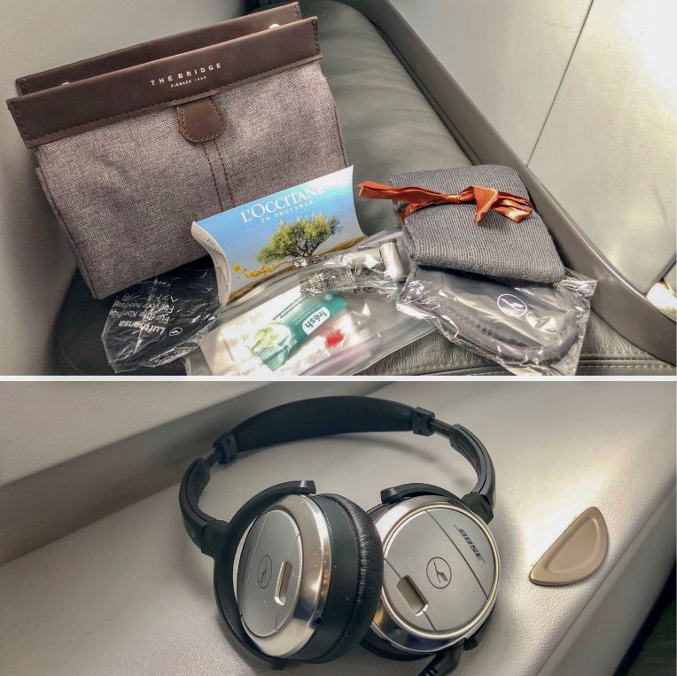 Das Amenity Kit in der Lufthansa Business Class mit Kosmetikprodukten