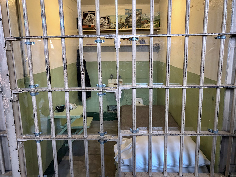 Gefängniszelle auf der Gefängnisinsel Alcatraz in San Francisco