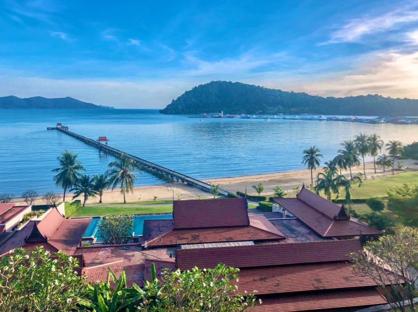 Bang Bao Beach, Blick von oben über Bucht von Bang Bao