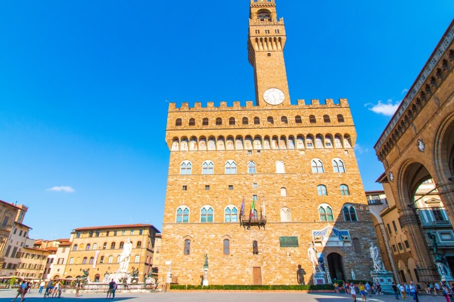 Blick auf Rathaus von Florenz