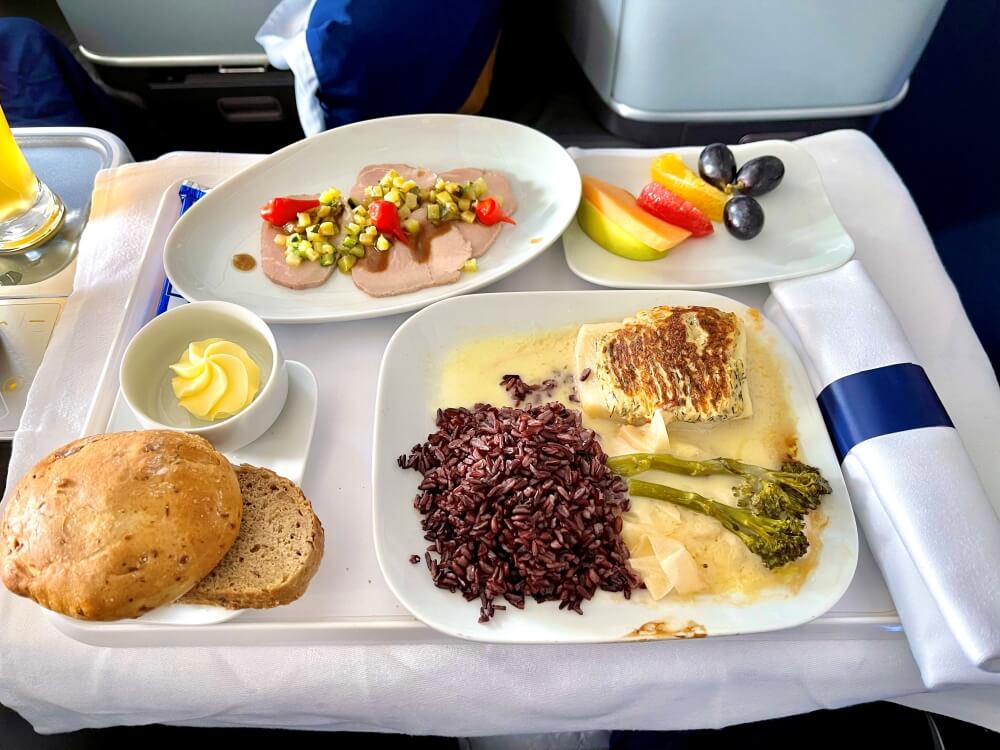 Essen in der Lufthansa Business Class