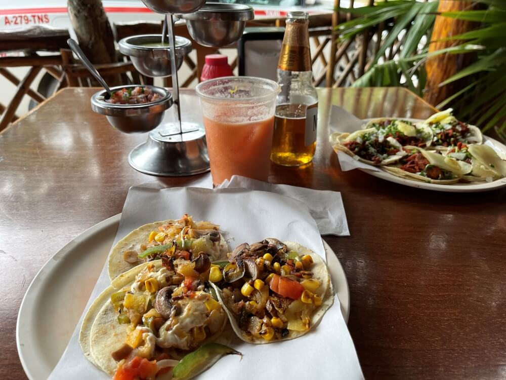 Tacos in Restaurant in Tulum