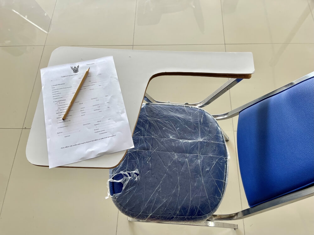 Stuhl, Formular, Stift