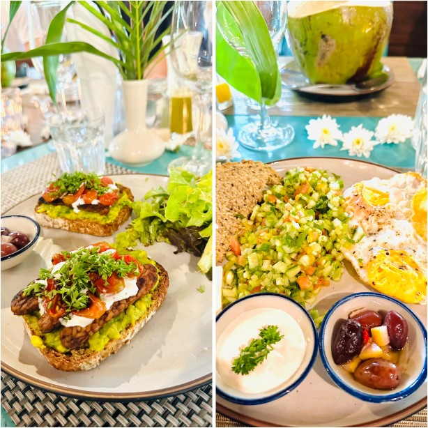 Koh Phangan Restaurants, The Yoga House, Teller mit Avocado Brot