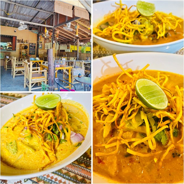 Siris Island Café, Teller mit Nudel-Curry Khao Soi