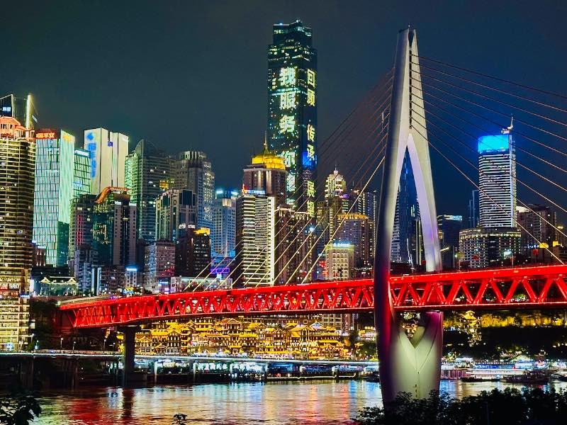 Hongyadong Qiansimen-Brücke chonggqing sehenswürdigkeiten