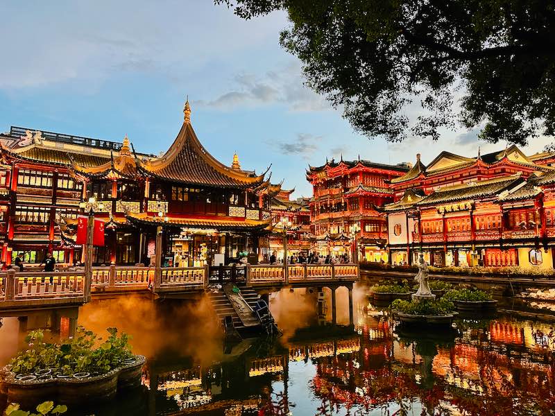 Yu Yuan Garden Abends